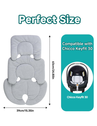 Inserto para Asiento de Auto Bebé Eiszhjk EICHIZD-01 Gris