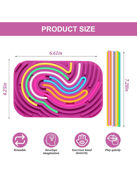Tablero de Actividad Sensorial AGSDGAWD - Juguete Antiestrés 17x11 cm Tablero de Actividad Sensorial AGSDGAWD - Juguete Antiestrés 17x11 cm