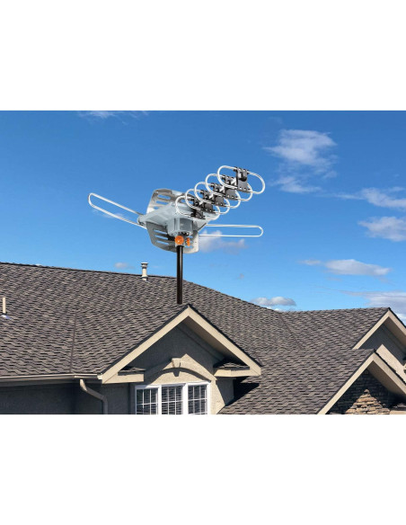 Antena de TV HD Exterior Five Star FSA-5809 150 Millas Rotativa Antena de TV HD Exterior Five Star FSA-5809 150 Millas Rotativa