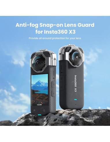 Accesorios para Insta360 X3: Funda Silicona + Tapas Antivaho + Protectores