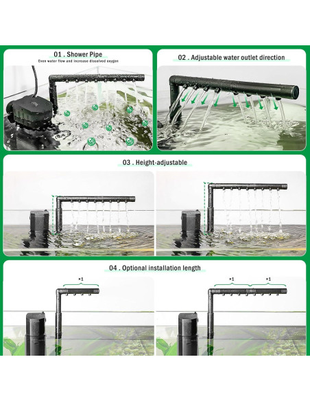 Filtro de Acuario AQQA 18W 3 Etapas para 190L Agua Dulce/Salada Filtro de Acuario AQQA 18W 3 Etapas para 190L Agua Dulce/Salada