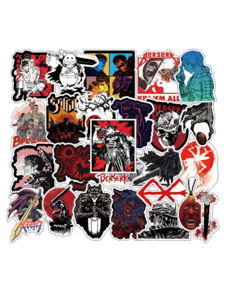 25 Stickers de Anime Berserk UYNIIAW Impermeables Rosa 25 Stickers de Anime Berserk UYNIIAW Impermeables Rosa