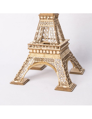Rolife Rompecabezas 3D de Madera Torre Eiffel DIY 16.5x15.7x36.4cm