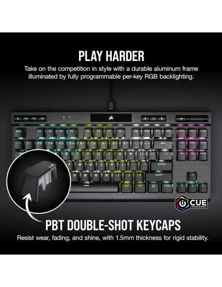 Teclado Mecánico Gaming Corsair K70 RGB TKL OPX Renovado Teclado Mecánico Gaming Corsair K70 RGB TKL OPX Renovado