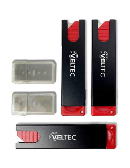 Cortadores de Caja Retráctiles Veltec - Paquete de 3 con 10 Cuchillas Cortadores de Caja Retráctiles Veltec - Paquete de 3 con 10 Cuchillas