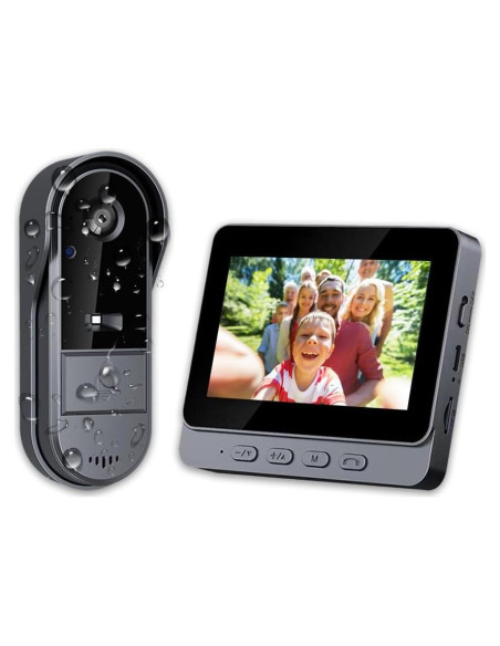 Timbre Inalámbrico con Cámara TKMARS 1080P y Pantalla 4.3" Timbre Inalámbrico con Cámara TKMARS 1080P y Pantalla 4.3"