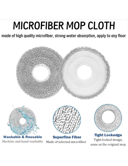 Kit de Accesorios para Aspiradora Robot Xiaomi S20+ - 2 Cepillos, 6 Filtros HEPA, 6 Paños de Mopa Kit de Accesorios para Aspiradora Robot Xiaomi S20+ - 2 Cepillos, 6 Filtros HEPA, 6 Paños de Mopa