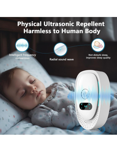 Repelente Ultrasónico Lickum & Stickum 6 Piezas Control Plagas
