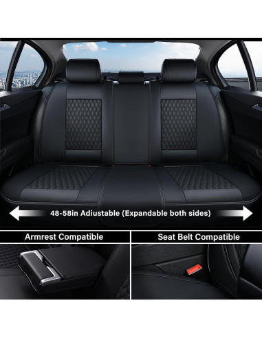 Cubiertas de Asiento Coverado Juego Completo Negras Impermeables