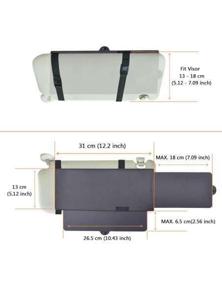 Extensor de Visera Solar TFY Anti-Deslumbrante Negro Extensor de Visera Solar TFY Anti-Deslumbrante Negro