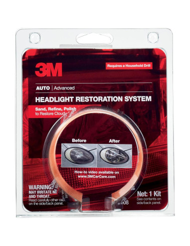 Kit de Restauración de Faros 3M - 4 Discos y Compuesto