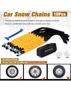 Cadenas de Nieve PTNHZ STC03 10pcs Antideslizantes para Neumáticos 2