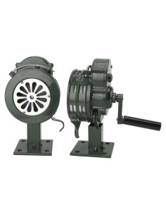 Alarma de Manivela Yunir 110dB Aluminio Verde 1000m