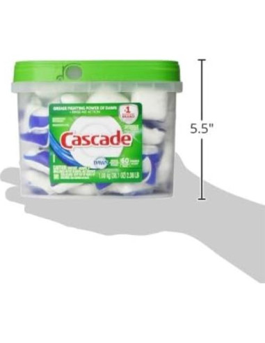 Cápsulas de Detergente para Lavavajillas Cascade 60 Unidades Aroma Fresco