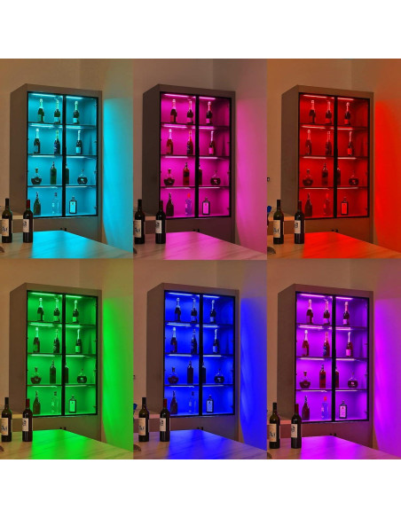 Kit de luces LED bajo gabinete Litever RGB + 5000K regulable Kit de luces LED bajo gabinete Litever RGB + 5000K regulable