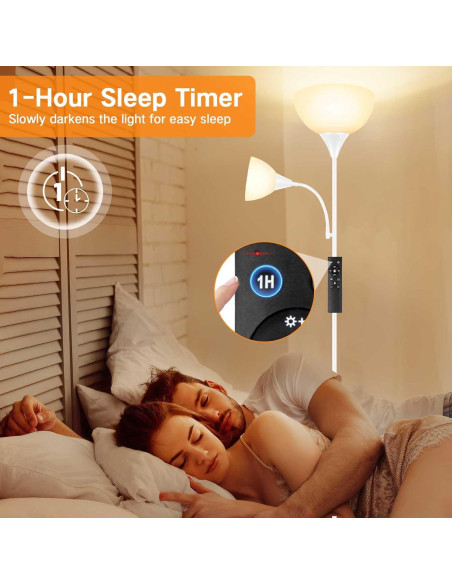 Lámpara de Pie LED OUTON 182 cm con Control Remoto y 2 Luces Lámpara de Pie LED OUTON 182 cm con Control Remoto y 2 Luces