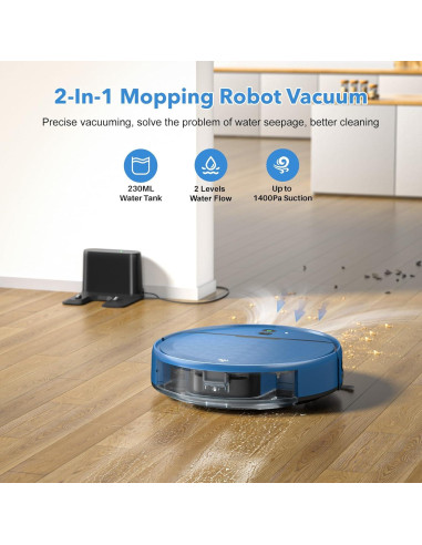 Robot Aspirador y Mopa iMartine BR151, 2 en 1, 2300Pa, Autocarga