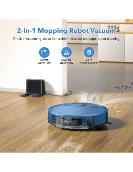 Robot Aspirador y Mopa iMartine BR151, 2 en 1, 2300Pa, Autocarga Robot Aspirador y Mopa iMartine BR151, 2 en 1, 2300Pa, Autocarga