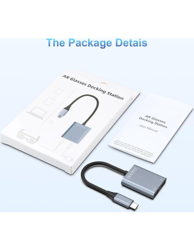 Adaptador USB-C a Gafas AR Ulyuhoda 4K 100W Carga y Video