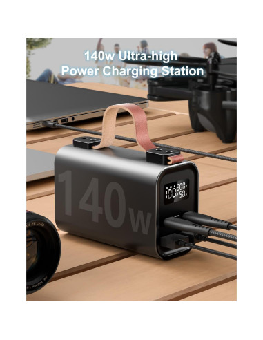 Cargador portátil 140W Power Bank 50000mAh PD 3.1 Gris