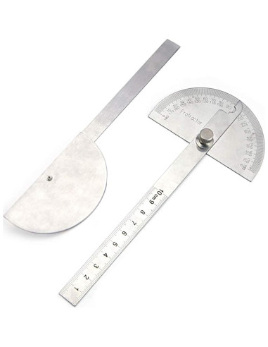 Transportador de Cabeza Redonda Nortools 0-180 Acero Inoxidable