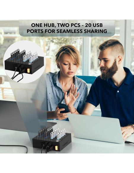 Hub Divisor USB 3.0 I-Tikol 20 Puertos 110W Alta Velocidad Hub Divisor USB 3.0 I-Tikol 20 Puertos 110W Alta Velocidad