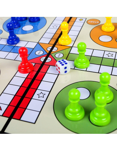 Juego de Mesa Ludo Magnético KIDAMI Plegable 24.1 cm