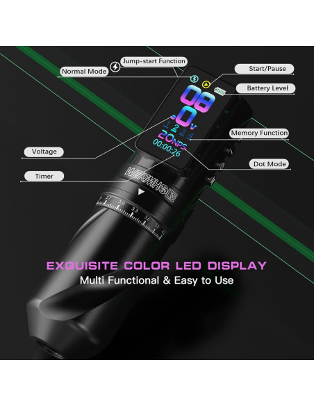 Máquina de Tatuaje Inalámbrica Wormhole WTK381 2300mAh 7 Longitudes Máquina de Tatuaje Inalámbrica Wormhole WTK381 2300mAh 7 Longitudes