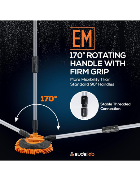 Mitón Lavado Extensible Suds Lab EM con Mango Telescópico 147 cm Mitón Lavado Extensible Suds Lab EM con Mango Telescópico 147 cm