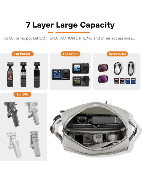 Bolsa de Almacenamiento Impermeable STARTRC para DJI Osmo Pocket 3 y Mobile 7P Bolsa de Almacenamiento Impermeable STARTRC para DJI Osmo Pocket 3 y Mobile 7P