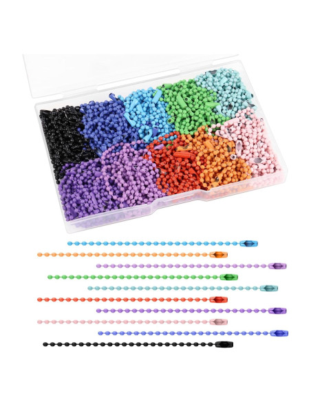 Cadena de Bolas de Acero Inoxidable Yuntop 200 Pcs 10 cm Cadena de Bolas de Acero Inoxidable Yuntop 200 Pcs 10 cm