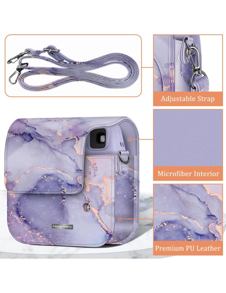 Funda Protectora Fintie para Fujifilm Instax Mini SE - Cuero Vegano Lila Funda Protectora Fintie para Fujifilm Instax Mini SE - Cuero Vegano Lila