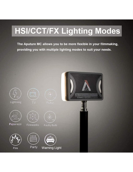 Luz de Video Aputure Amaran MC RGBWW 3200K-6500K CRI 96+ Luz de Video Aputure Amaran MC RGBWW 3200K-6500K CRI 96+