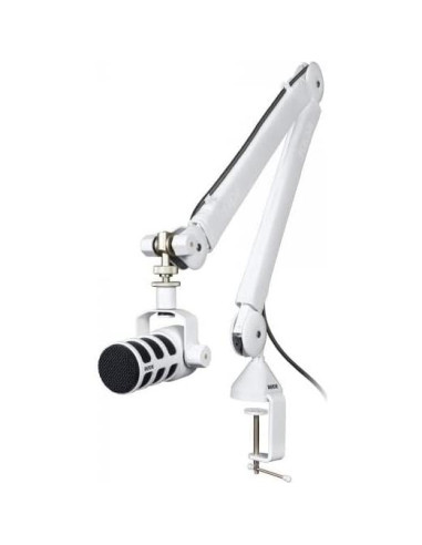 Micrófono Dinámico Rode PodMic USB + Soporte PSA1+ Blanco