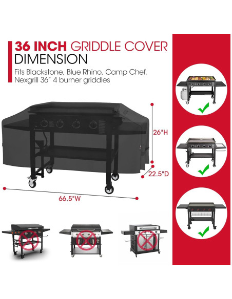 Cubierta de Plancha Unicook 169x57x66cm Impermeable para BBQ Cubierta de Plancha Unicook 169x57x66cm Impermeable para BBQ