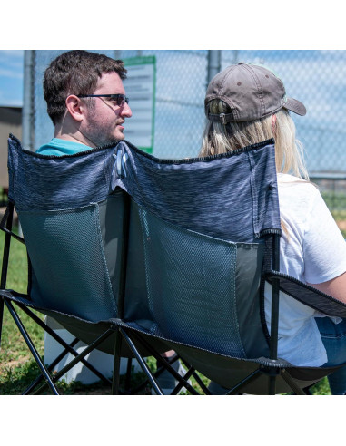 Silla de Camping Plegable Kijaro Duo para 2 Personas - Gris
