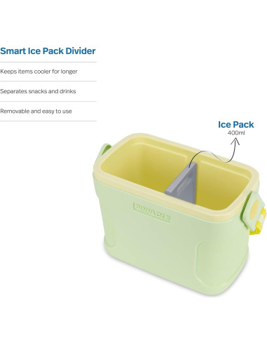 Hielera Aislada Pinnacle 8L Verde con Divisor Inteligente