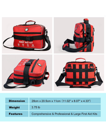 Kit de Primeros Auxilios SuccorWare 435 Piezas Profesional Rojo Kit de Primeros Auxilios SuccorWare 435 Piezas Profesional Rojo