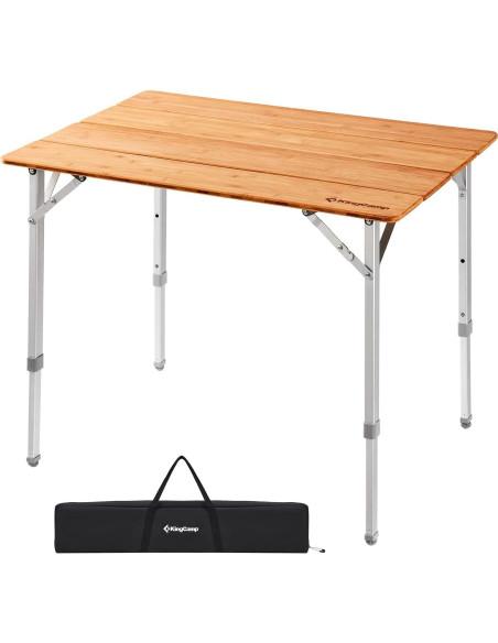 Paquete Camping Mesa Plegable Bambú KingCamp + Bote Basura Coghlan Paquete Camping Mesa Plegable Bambú KingCamp + Bote Basura Coghlan