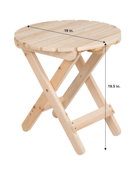 Mesa Lateral Plegable Redonda Shine Company de Madera Cedro 49.5cm Rojo Mesa Lateral Plegable Redonda Shine Company de Madera Cedro 49.5cm Rojo