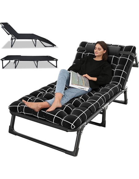 Cama de Camping Plegable Toilmua 190x75cm 200kg Ajustable Cama de Camping Plegable Toilmua 190x75cm 200kg Ajustable