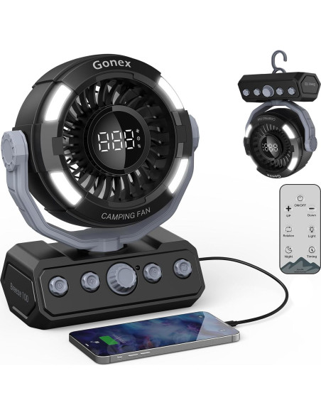 Cama de Camping Gonex con Ventilador Recargable 20000mAh Cama de Camping Gonex con Ventilador Recargable 20000mAh