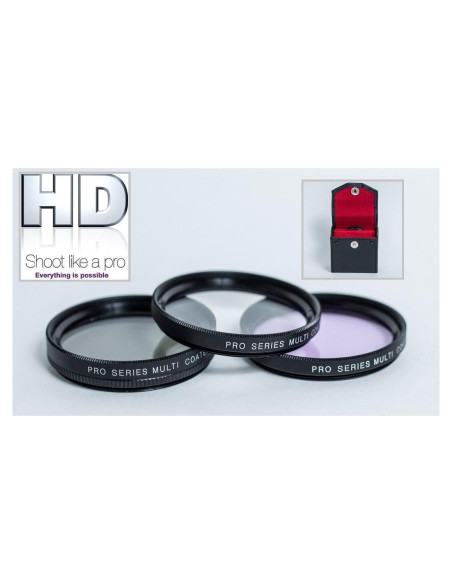 Kit de Filtros HD 3 Piezas UV Polarizador FLD 40.5mm para Olympus Kit de Filtros HD 3 Piezas UV Polarizador FLD 40.5mm para Olympus