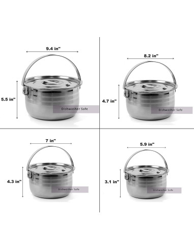 Juego de Utensilios de Cocina para Camping Wealers 4 Piezas