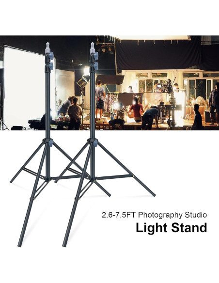 Juego de Soportes de Luz de Estudio Fotográfico LINCO 7 pies Juego de Soportes de Luz de Estudio Fotográfico LINCO 7 pies