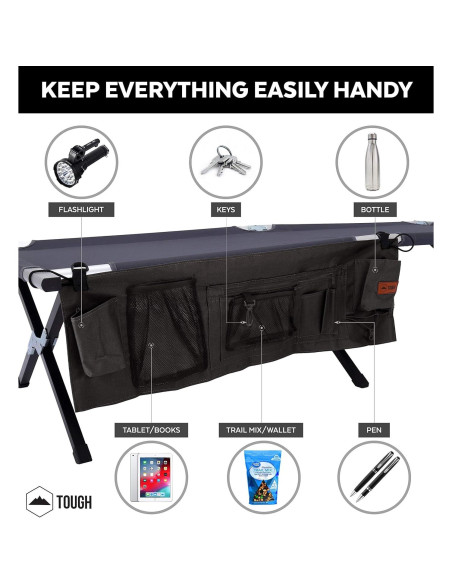 Cama de Camping Tough Outdoors XL Plegable 211x81 cm 136 kg Cama de Camping Tough Outdoors XL Plegable 211x81 cm 136 kg