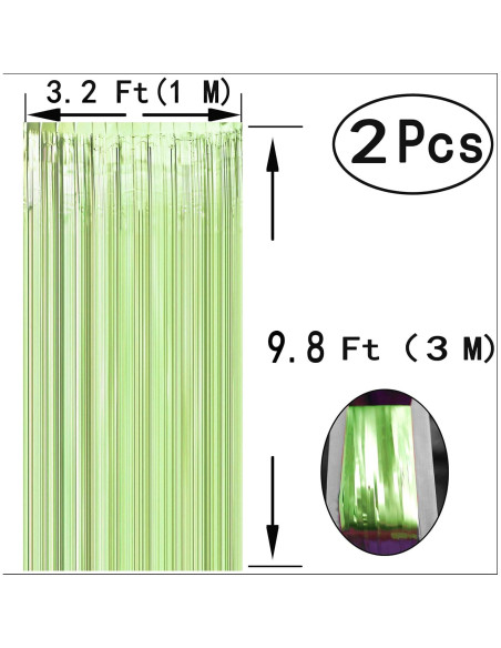 Cortinas de Flecos de Papel de Aluminio Verde JUICY MOOM 0.97m x 3m Cortinas de Flecos de Papel de Aluminio Verde JUICY MOOM 0.97m x 3m