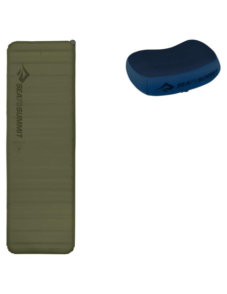 Sistema de Sueño Sea to Summit: Colchoneta Camp Plus SI y Almohada Aeros Sistema de Sueño Sea to Summit: Colchoneta Camp Plus SI y Almohada Aeros
