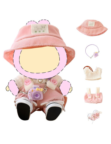 Conjunto de Ropa para Muñeca LaBuBu 4 Piezas Rosa