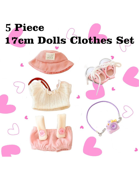 Conjunto de Ropa para Muñeca LaBuBu 4 Piezas Rosa Conjunto de Ropa para Muñeca LaBuBu 4 Piezas Rosa